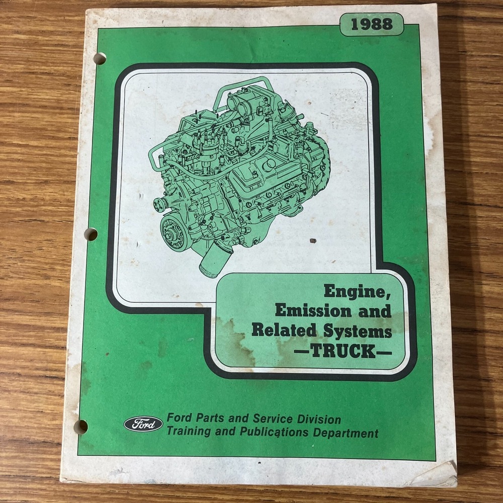 1988 Ford Car Engine Emission and Related Systems Truck Training Guide Manual